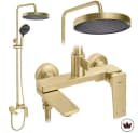 wohnwerk.idee Duschsystem Regendusche Set Gold Matt Chrom Bild 2