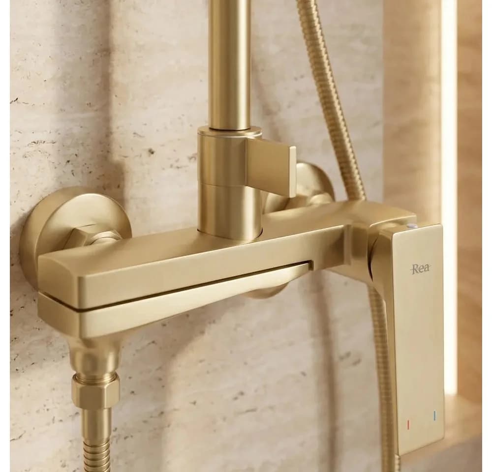 wohnwerk.idee Duschsystem Regendusche Set Gold Matt Chrom - Bild 5