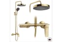 wohnwerk.idee Duschsystem Duschgarnitur Gold mit Regendusche Bild 2