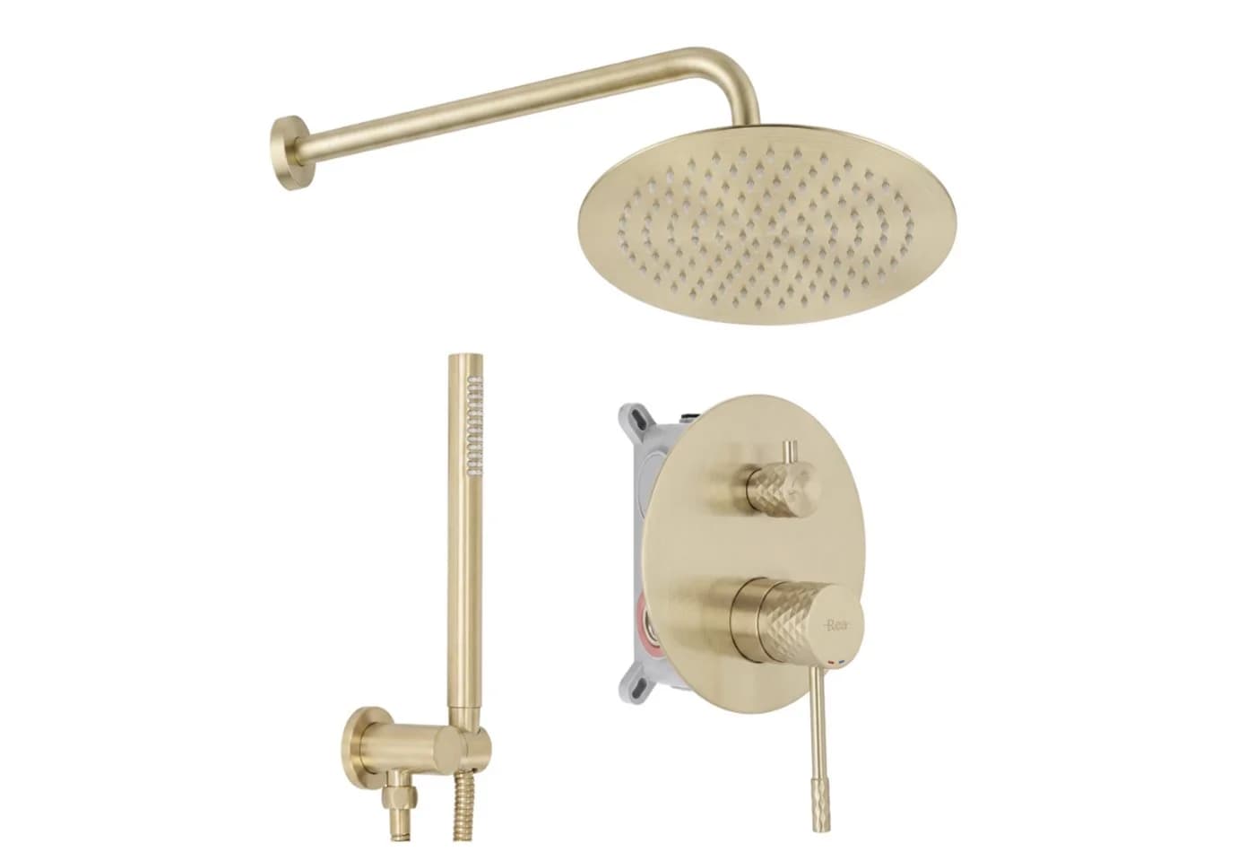 wohnwerk.idee Duschsystem Unterputz Duschset Diamond Regendusche Gold Matt - Bild 2