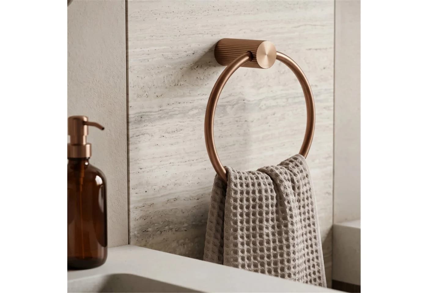 wohnwerk.idee Handtuchring Badaccessoire Set Gold Matt Kupfer Matt Titan - Bild 4