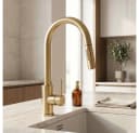 wohnwerk.idee Küchenarmatur ausziehbar mit Touch-Funktion Gold Matt Bild 5