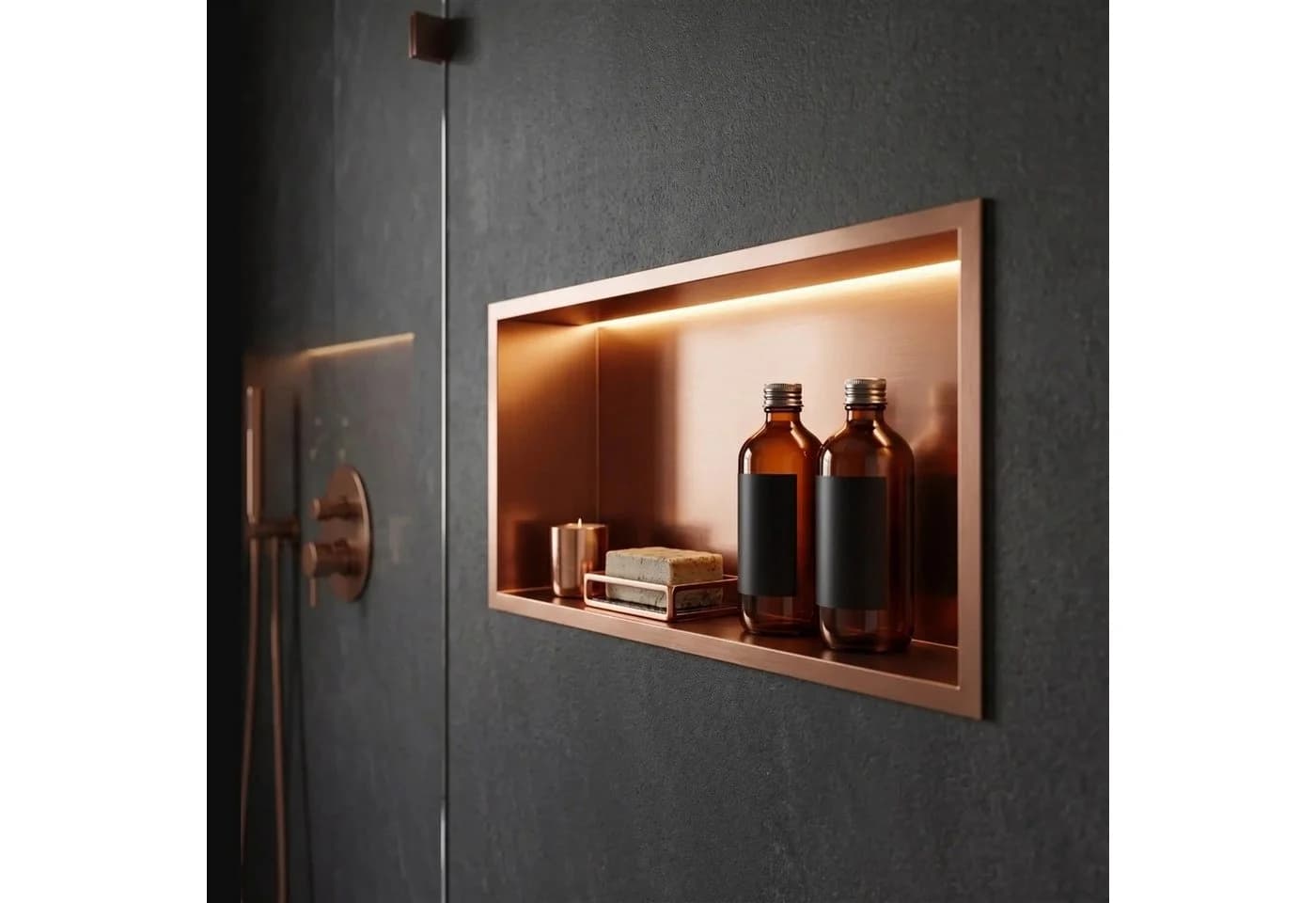 wohnwerk.idee Duschregal mit LED-Beleuchtung Edelstahl - Bild 3