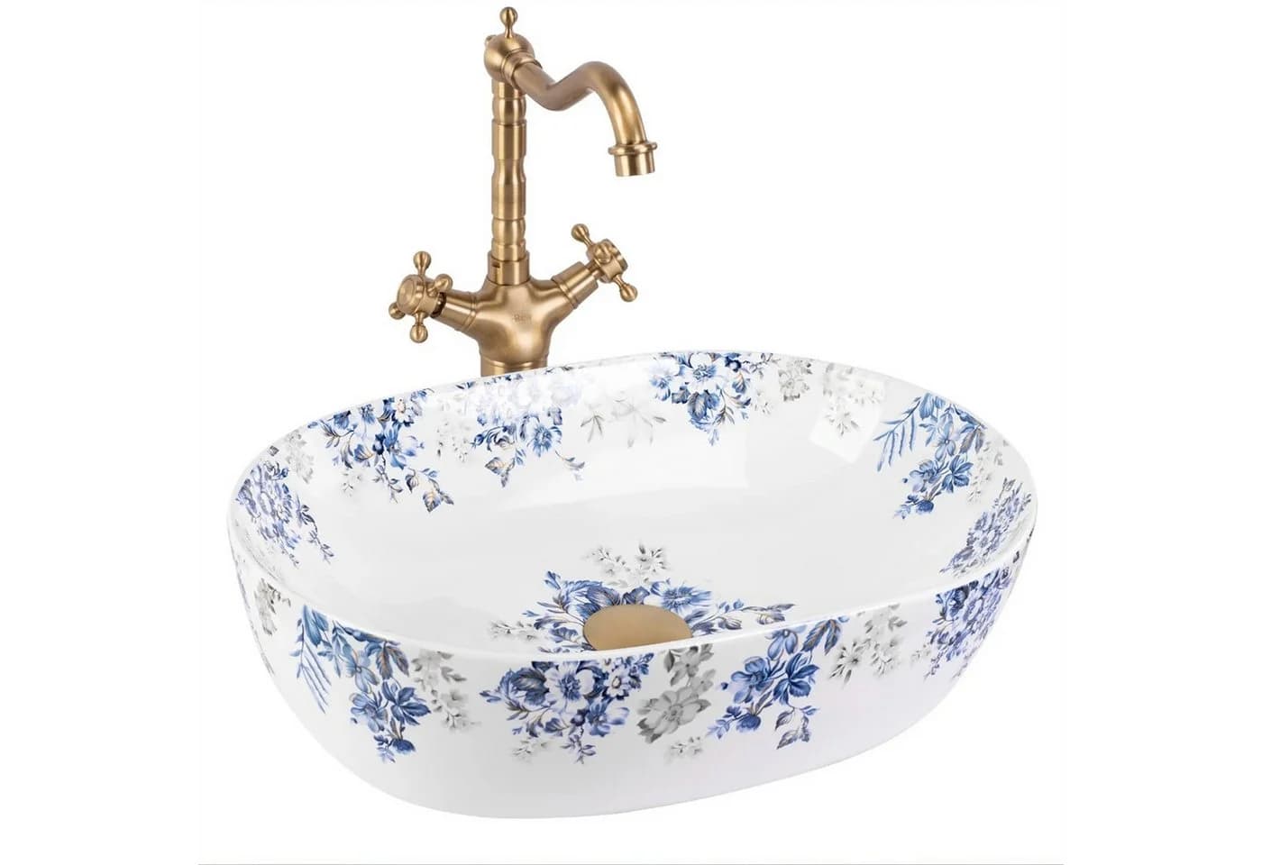 wohnwerk.idee Aufsatzwaschbecken Veronica Oval Weiß Keramik - Bild 2