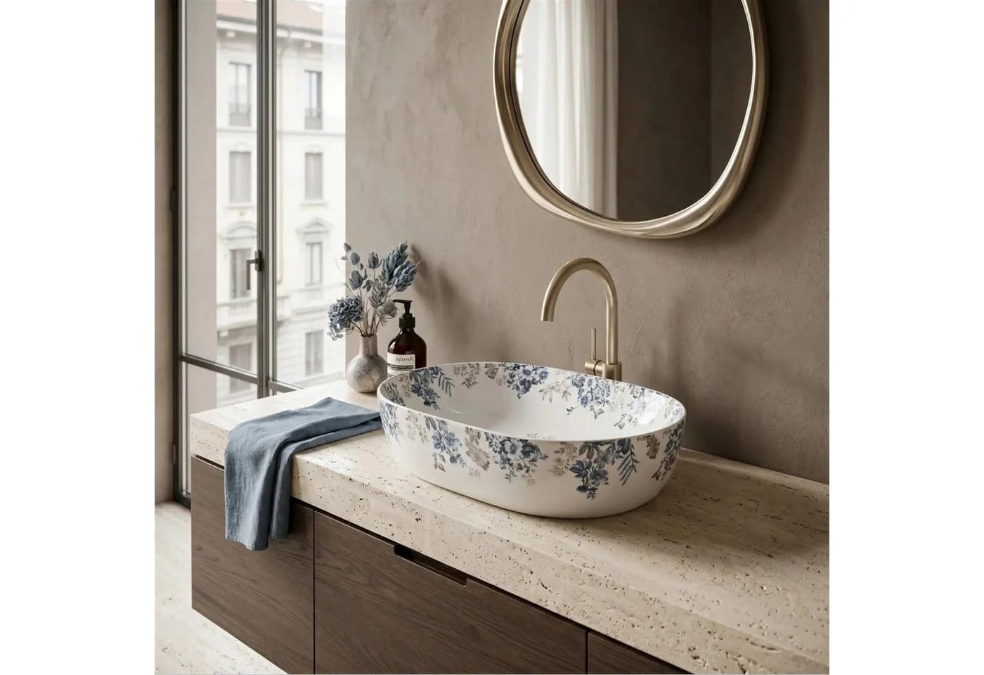 wohnwerk.idee Aufsatzwaschbecken Veronica Oval Weiß Keramik - Bild 3
