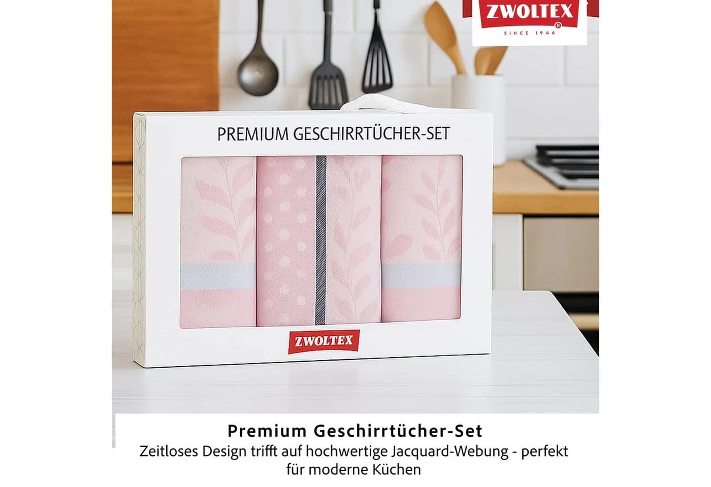Zwoltex Jacquard Geschirrtuch 100% Baumwolle OEKO-TEX 100