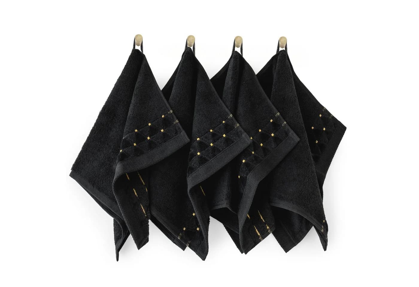 Zwoltex Gästehandtücher Oscar 4er-Set Schwarz 30x50 cm - Bild 5