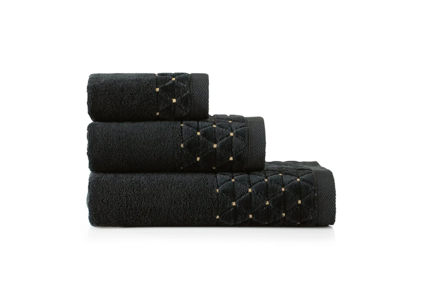 Zwoltex Handtuch Set 3-tlg. Oscar Schwarz 100% Baumwolle - Bild 2