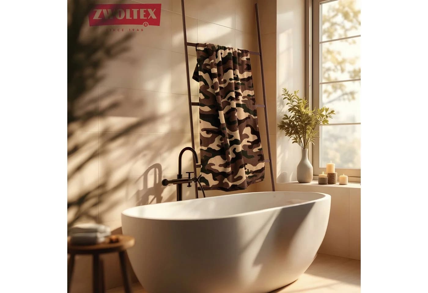 Zwoltex Badetuch Militär Design 600 g/m² Bio-Baumwolle - Bild 3