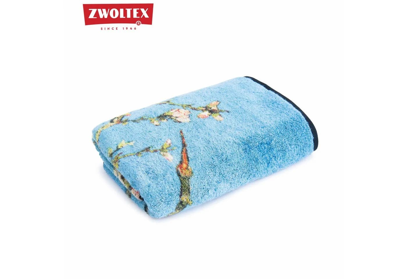 Zwoltex Handtuch Set Van Gogh Mandelblüte 600 g/m² Bio-Baumwolle Schwarz - Bild 4