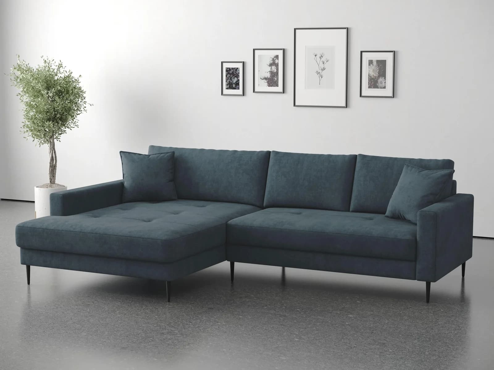 Ecksofa TRENDS BY HG Summer mit Recamiere links in Türkis