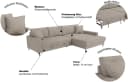 Trends by HG Ecksofa Summer Beige mit Schlaffunktion Bild 3