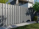 Woodtex Sichtschutzzaun Kiefernholz Grau blickdicht Bild 2