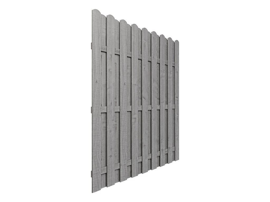 Woodtex Sichtschutzzaun Kiefernholz Grau blickdicht - Bild 3