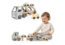 Mamabrum Holz Autotransporter mit 4 Autos & Fahrerfigur Bild 2