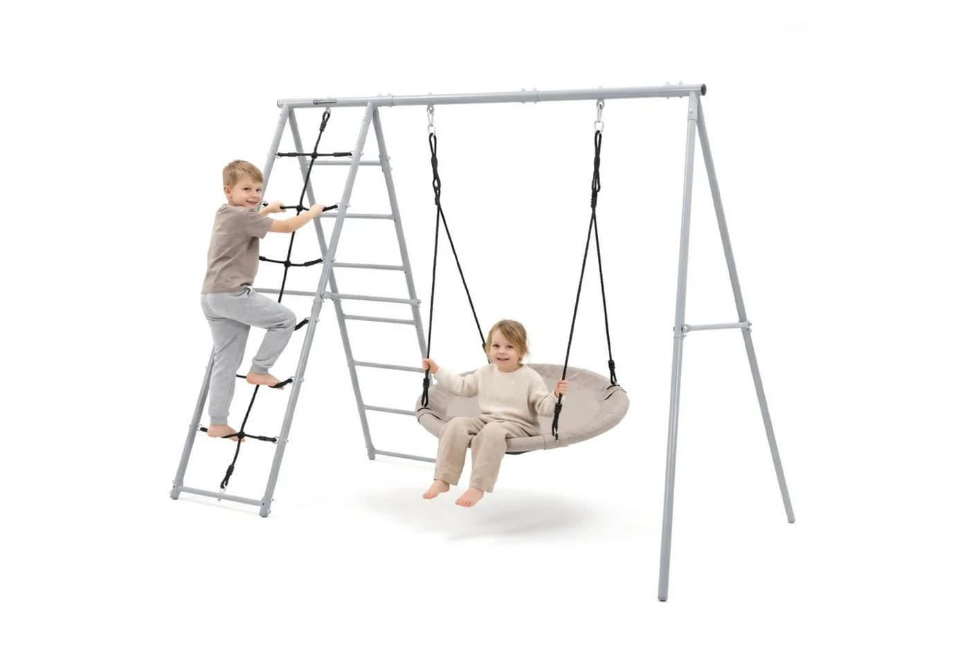 HyperMotion XL Spielturm 3in1 Nestschaukel Klettergerüst Garten - Bild 2