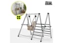 HyperMotion Babyschaukel 2in1 mit Leiter klappbar Grau/Beige Bild 1