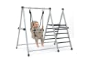 HyperMotion Babyschaukel 2in1 mit Leiter klappbar Grau/Beige Bild 2