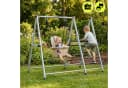 HyperMotion Babyschaukel 2in1 mit Leiter klappbar Grau/Beige Bild 3