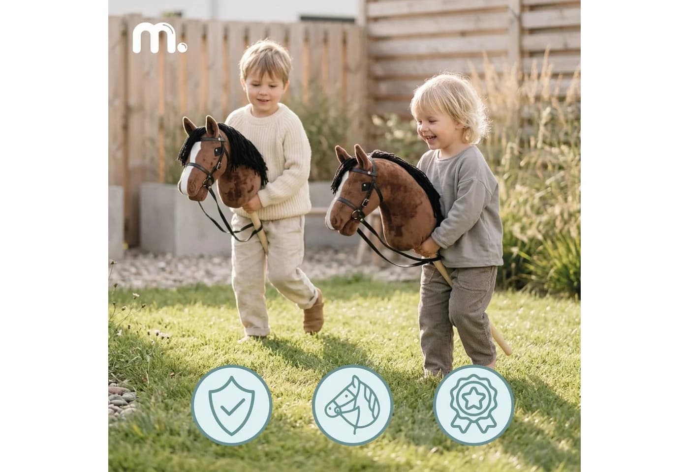 Mamabrum Hobby Horse Steckenpferd Braun 68 cm