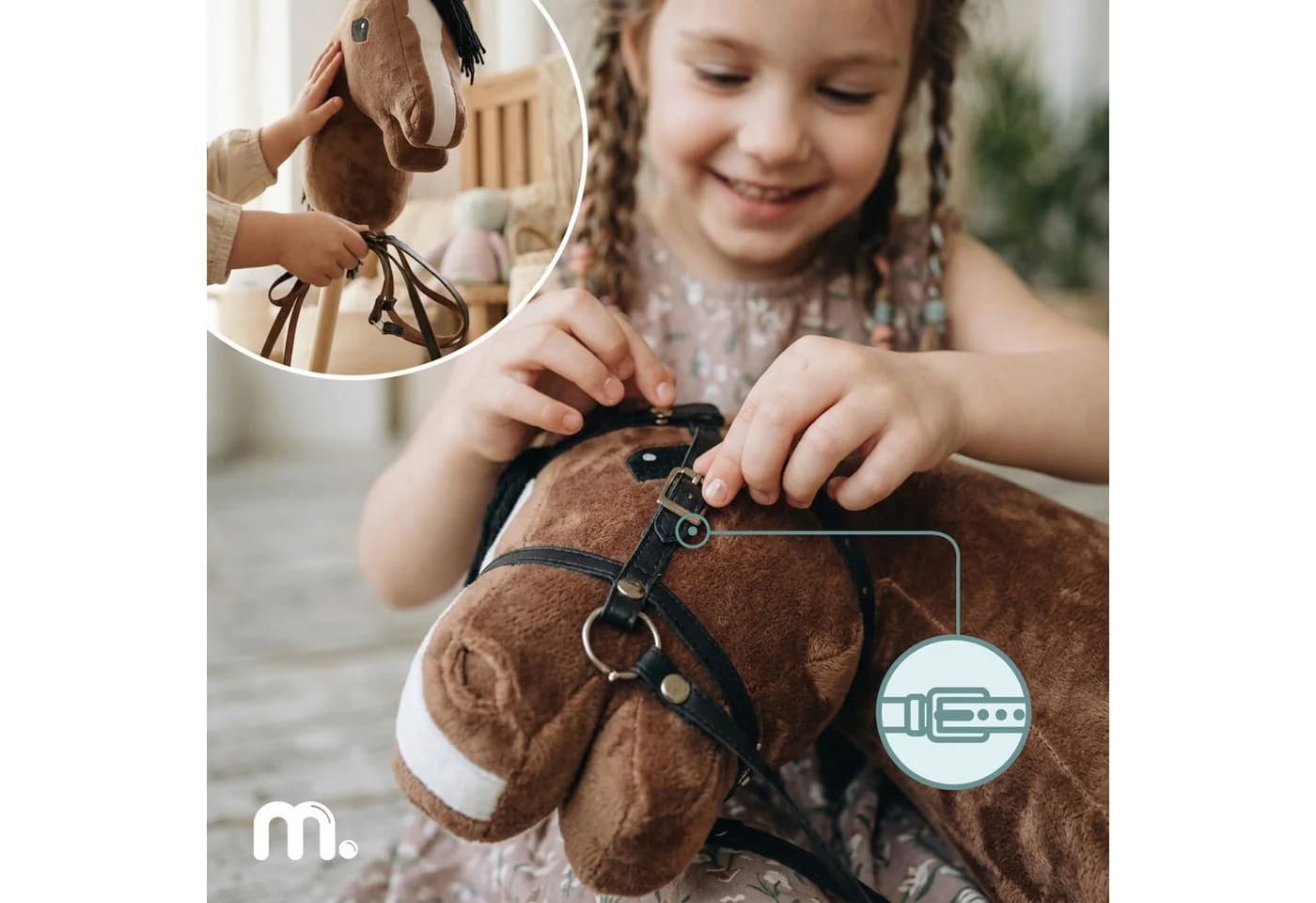 Mamabrum Hobby Horse Steckenpferd Braun 68 cm - Bild 3