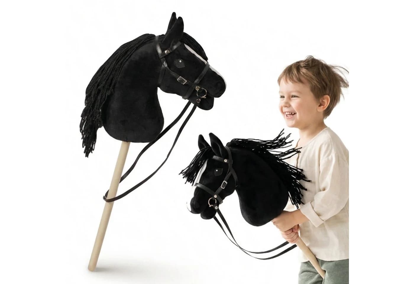Mamabrum Steckenpferd Hobby Horse Schwarz 68 cm - Bild 2