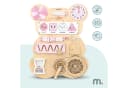 Mamabrum Montessori Motorikbrett Teddy Rosa aus Holz Bild 1