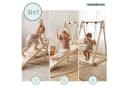 Mamabrum Indoor Spielplatz Holz mit Rutsche, Schaukel & Kletterwand Bild 3