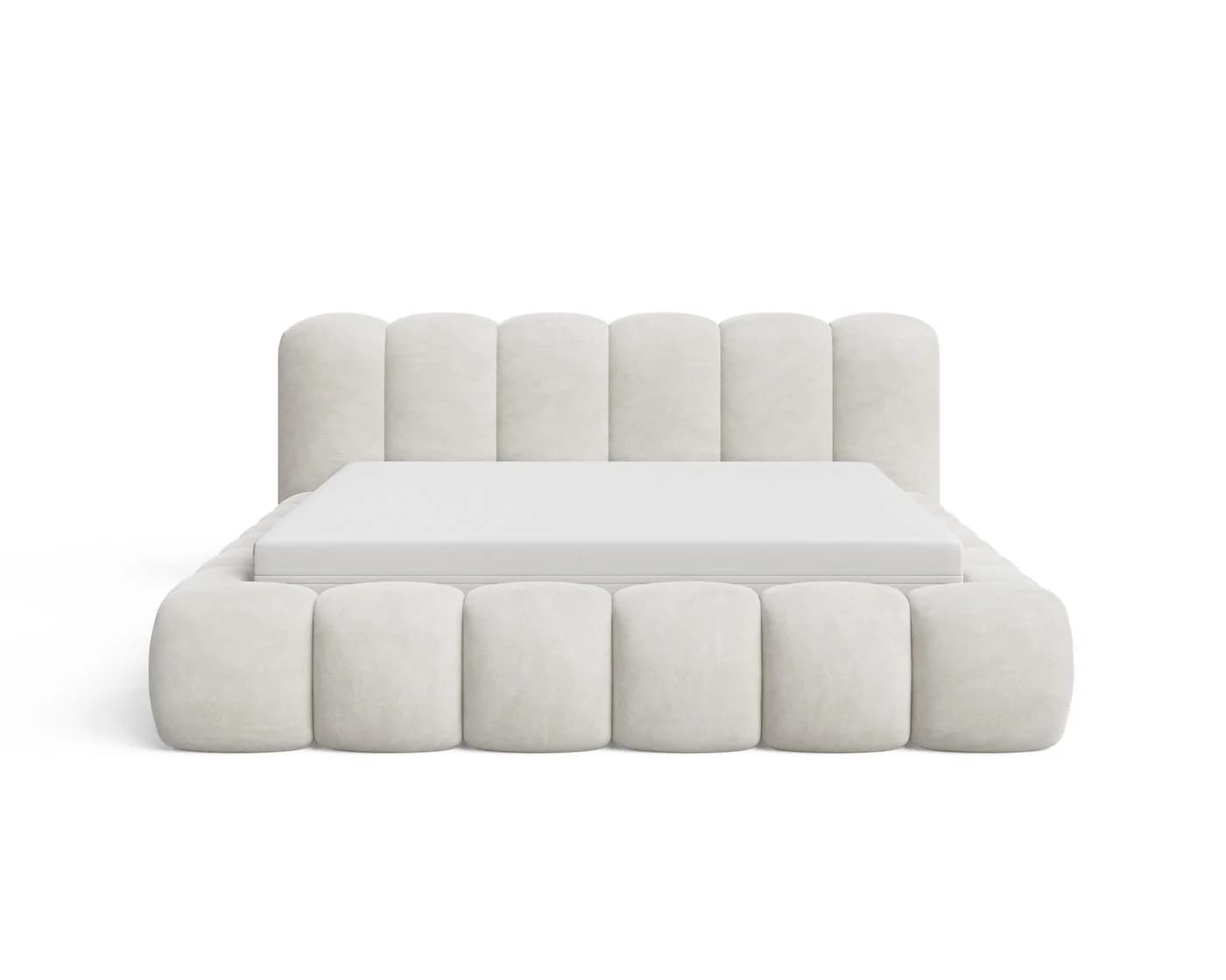 Chilly Möbel Polsterbett Samt Beige mit Stauraum und Hubfunktion - Bild 5