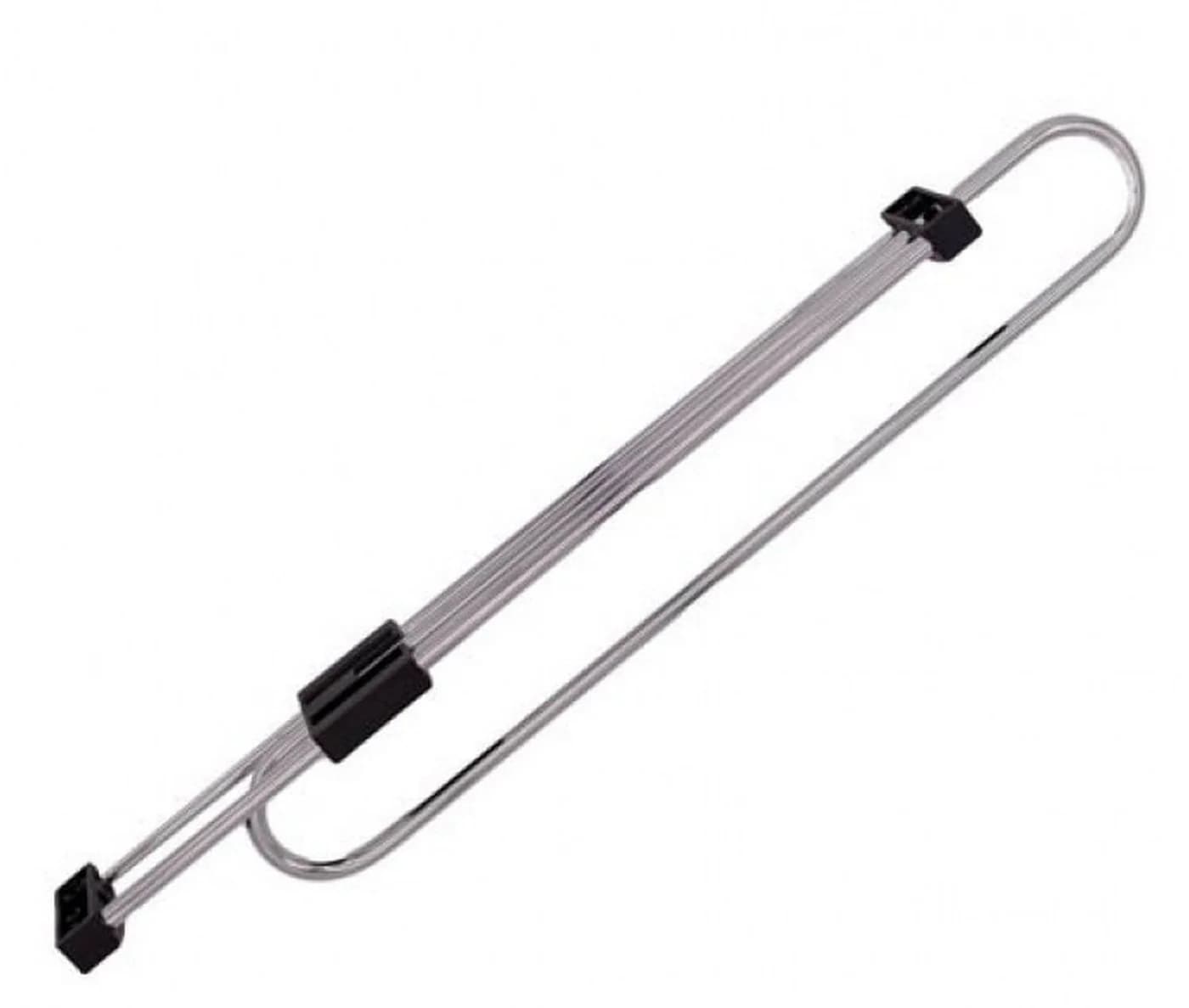 livingpoint24 Ausziehbare Kleiderstange Metall Chrom Schwarz - Bild 2