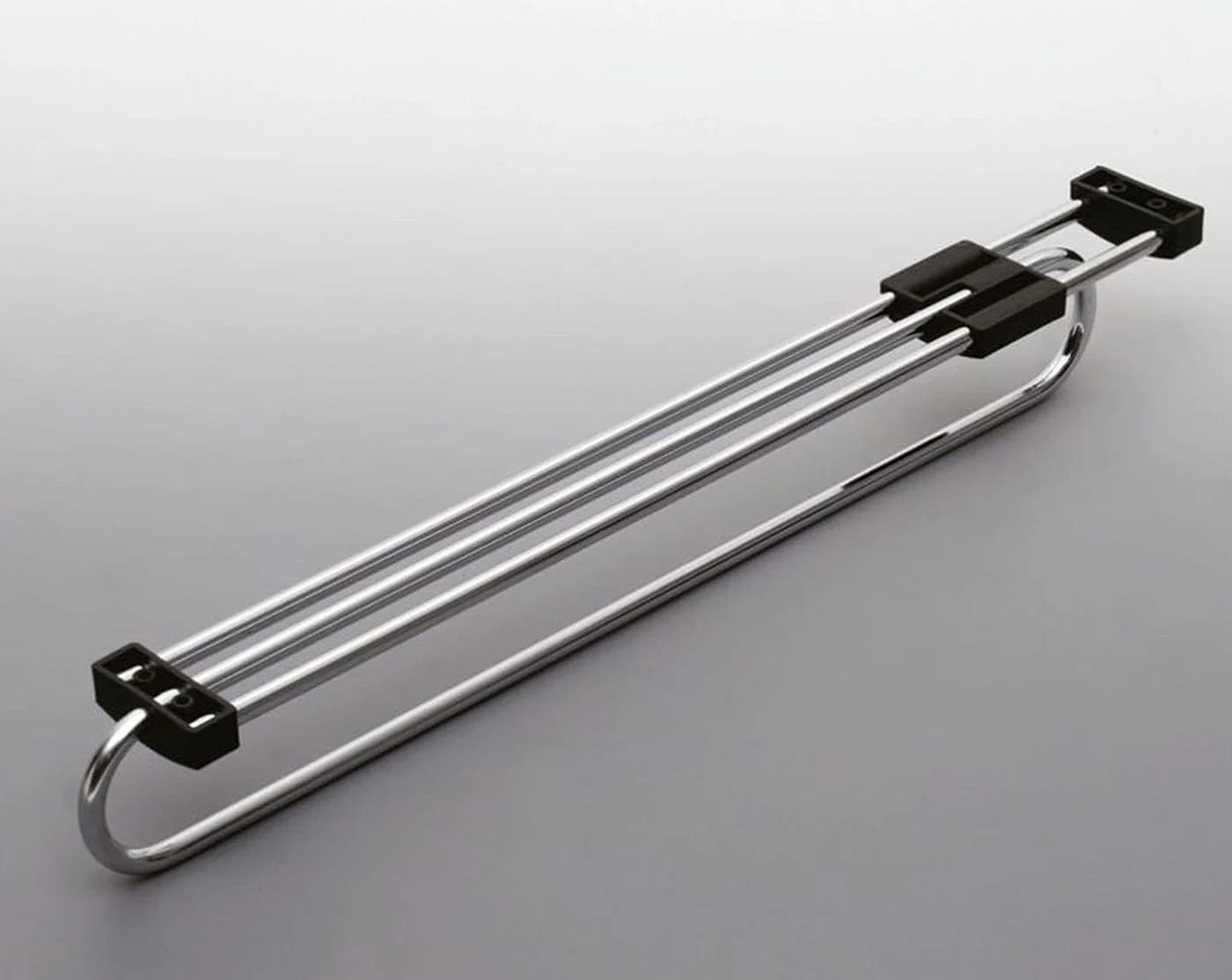 livingpoint24 Ausziehbare Kleiderstange Metall Chrom Schwarz - Bild 5