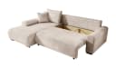 storez24 Ecksofa Ellen L-Form Beige mit Bettkasten und Schlaffunktion Bild 3
