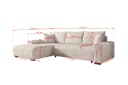 storez24 Ecksofa Ellen L-Form Beige mit Bettkasten und Schlaffunktion Bild 5