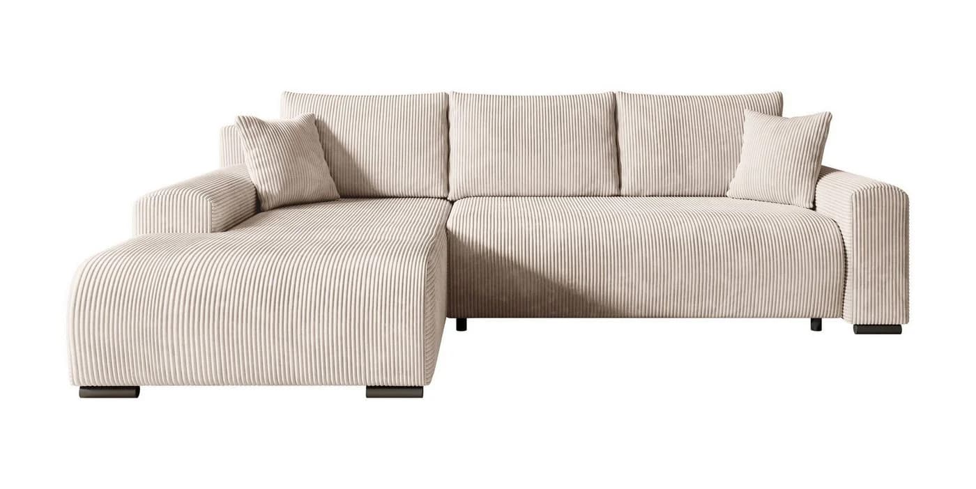 storez24 Ecksofa Ellen Vanilla mit Schlaffunktion und Bettkasten - Bild 2
