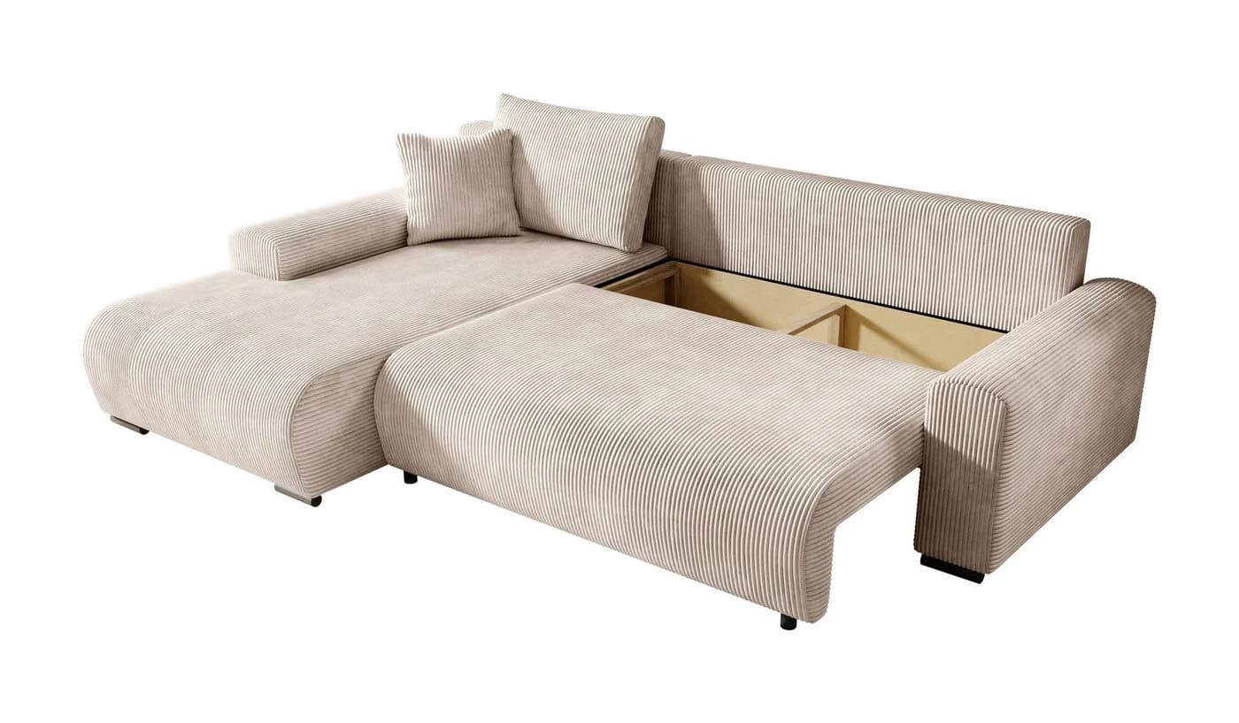 storez24 Ecksofa Ellen Vanilla mit Schlaffunktion und Bettkasten - Bild 3