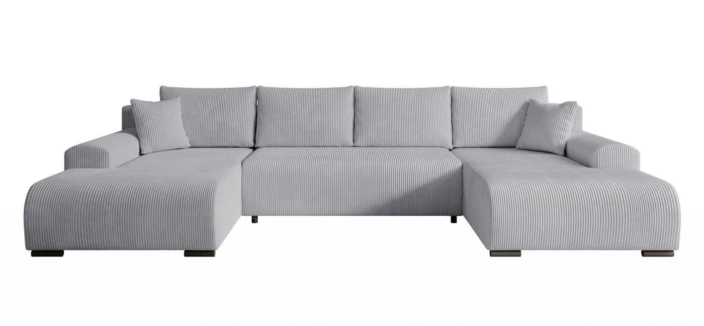 storez24 Ecksofa Ellen U mit Bettkasten und Schlaffunktion, Cordstoff, U-Form, bequem