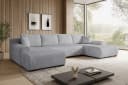 storez24 Ecksofa Ellen U mit Bettkasten und Schlaffunktion, Cordstoff, U-Form, bequem Bild 2