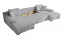 storez24 Ecksofa Ellen U mit Bettkasten und Schlaffunktion, Cordstoff, U-Form, bequem Bild 3