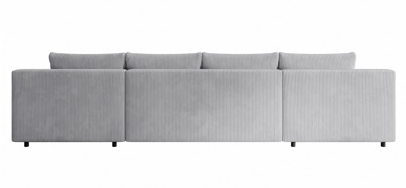 storez24 Ecksofa Ellen U mit Bettkasten und Schlaffunktion, Cordstoff, U-Form, bequem - Bild 5