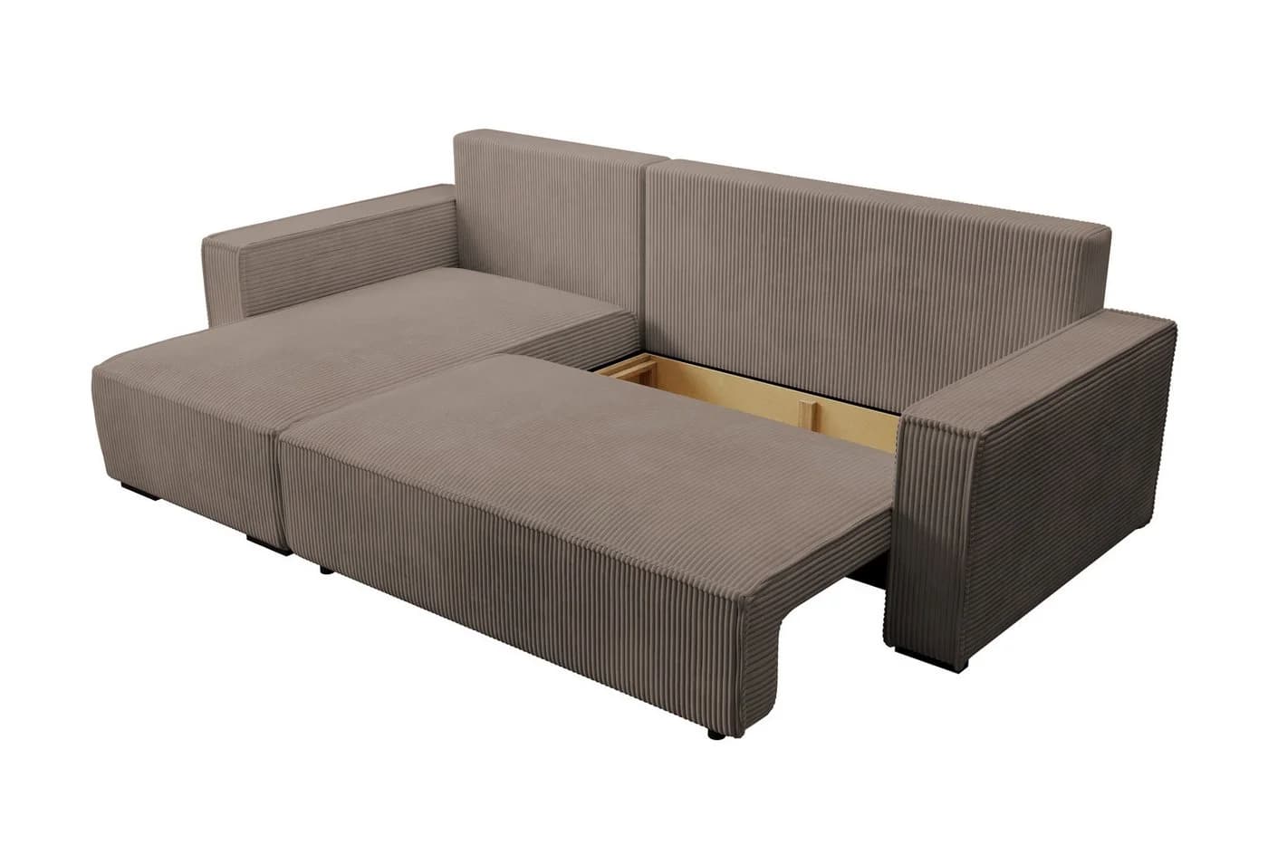 storez24 Ecksofa Letto mit Bettkasten und Schlaffunktion, Cordstoff, L-Form, bequem - Bild 4