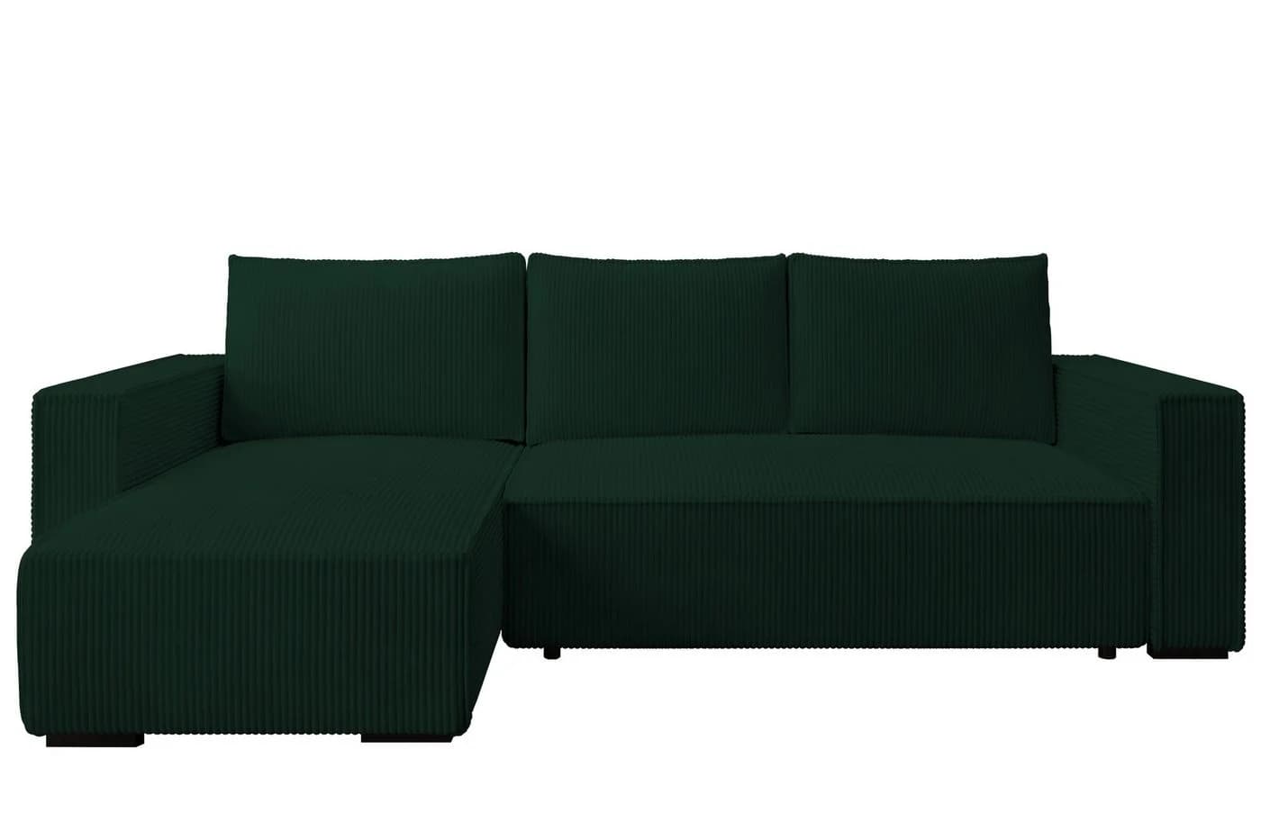 storez24 Ecksofa Letto mit Bettkasten und Schlaffunktion, Cordstoff, L-Form, bequem - Bild 3