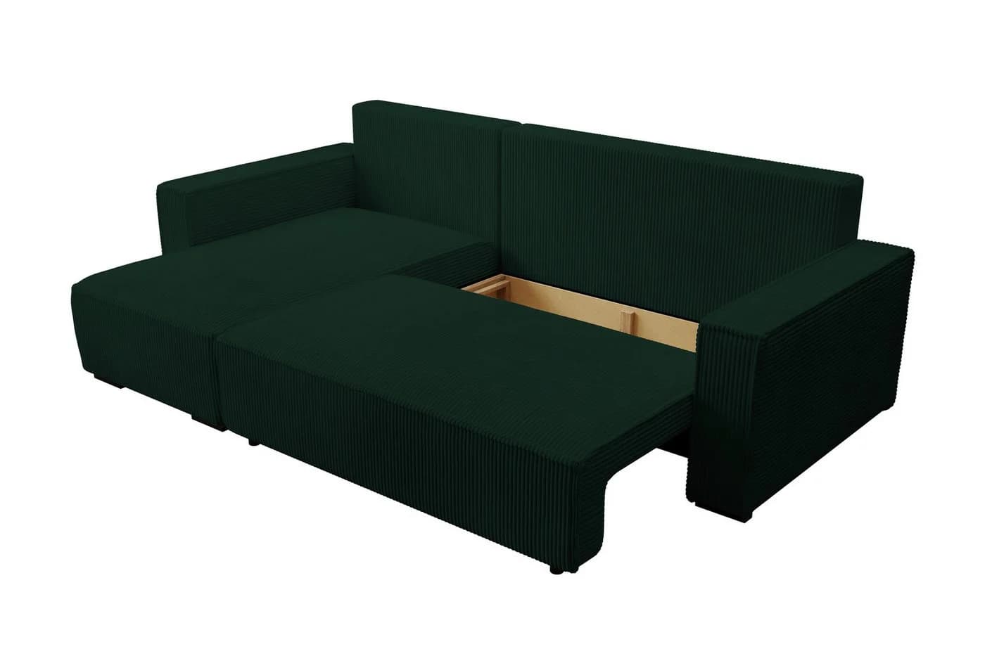 storez24 Ecksofa Letto mit Bettkasten und Schlaffunktion, Cordstoff, L-Form, bequem - Bild 4