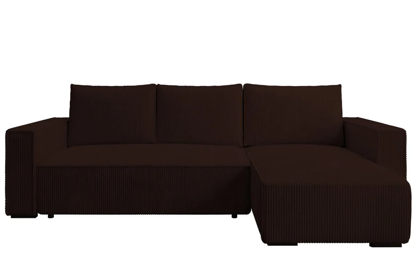 storez24 Ecksofa Letto mit Bettkasten und Schlaffunktion, Cordstoff, L-Form, bequem - Bild 3