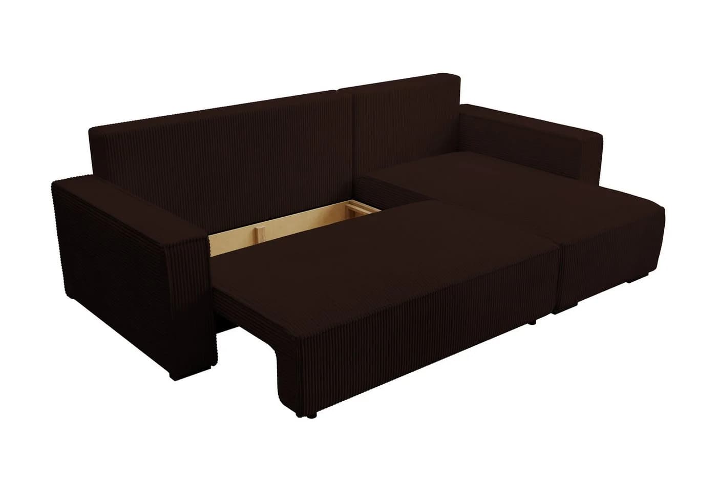storez24 Ecksofa Letto mit Bettkasten und Schlaffunktion, Cordstoff, L-Form, bequem - Bild 4