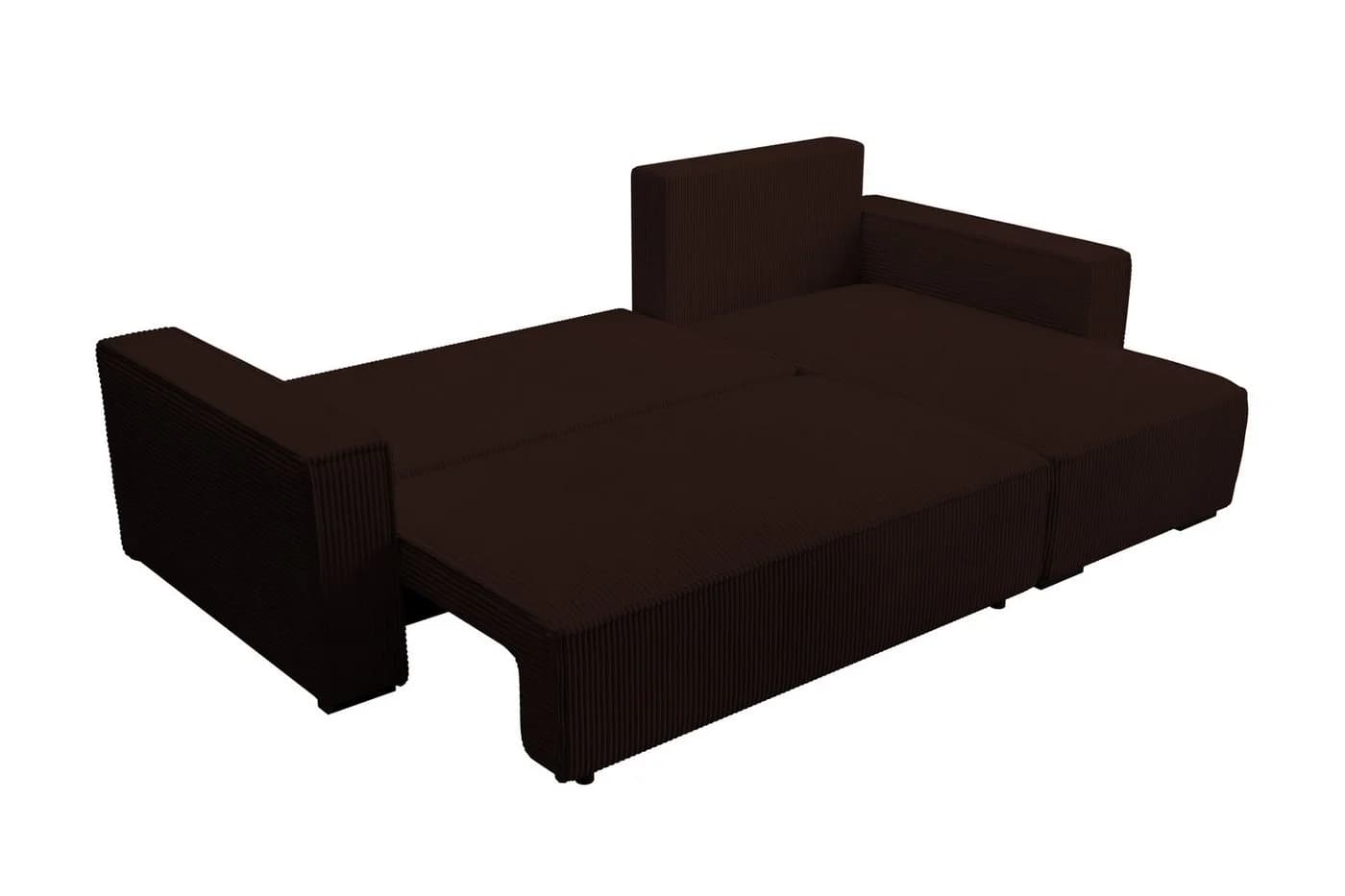 storez24 Ecksofa Letto mit Bettkasten und Schlaffunktion, Cordstoff, L-Form, bequem - Bild 5