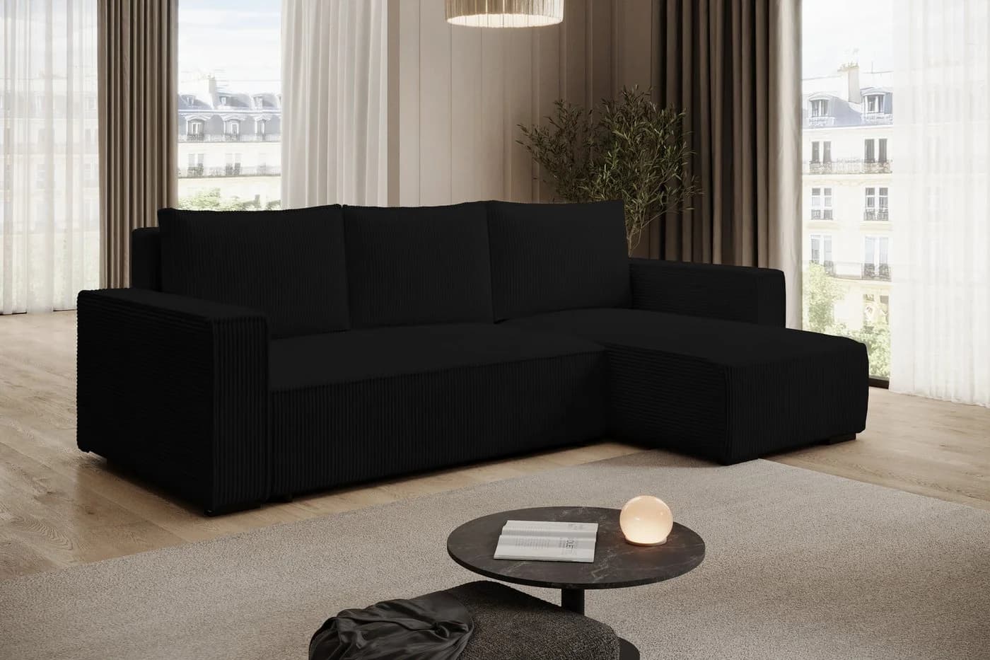 storez24 Ecksofa Letto L-Form mit Schlaffunktion und Bettkasten
