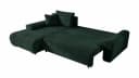 storez24 Ecksofa Soffe mit Schlaffunktion und Bettkasten, Cordstoff Grün Bild 4