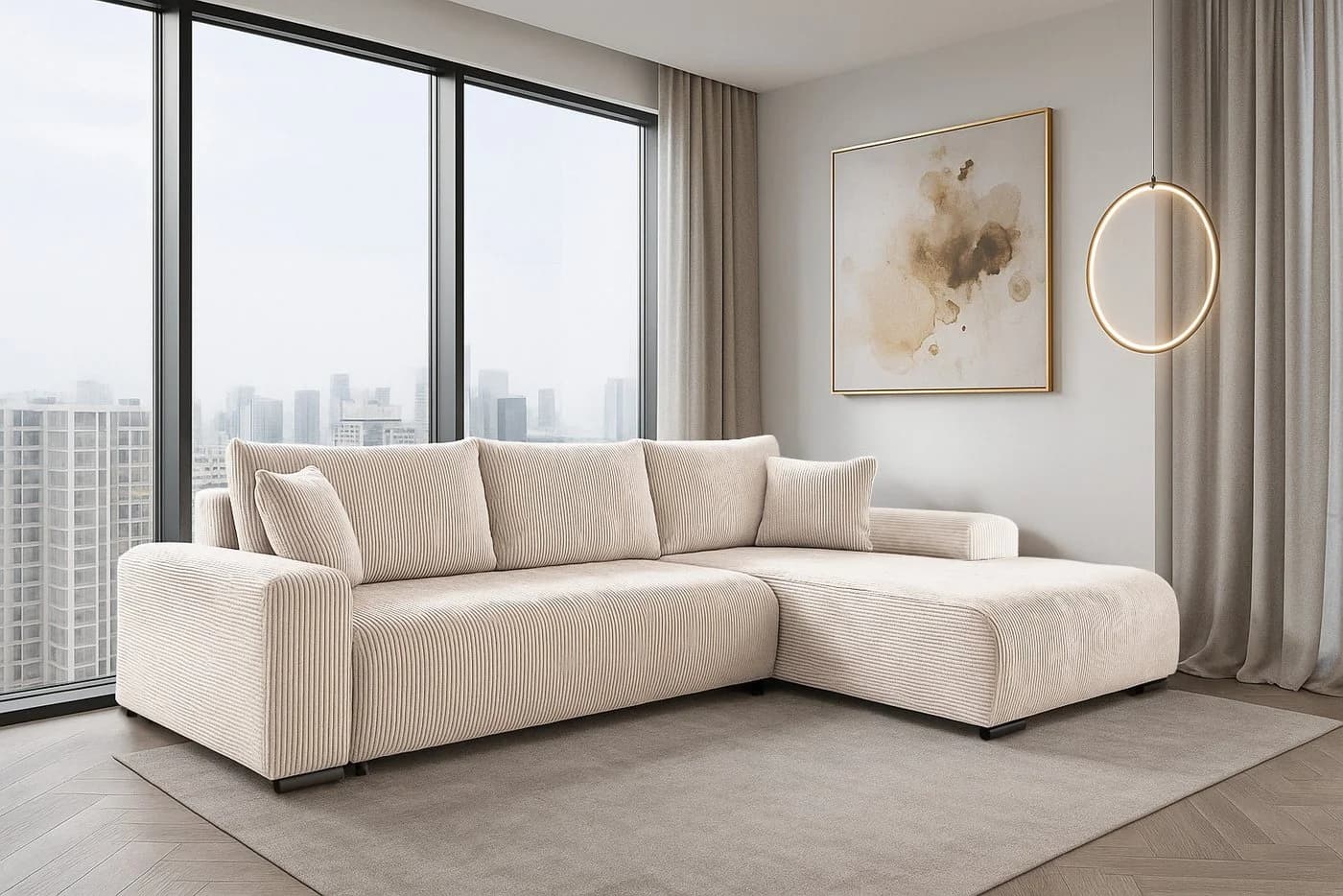 storez24 Ecksofa Soffe L-Form mit Bettkasten und Schlaffunktion - Bild 2