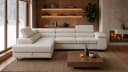 storez24 Ecksofa Velmo Beige mit Schlaffunktion und Bettkasten Bild 5