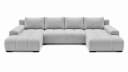storez24 Ecksofa Ovia U mit Schlaffunktion und Bettkasten grau Bild 3